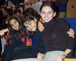 Young students waiting for the concert